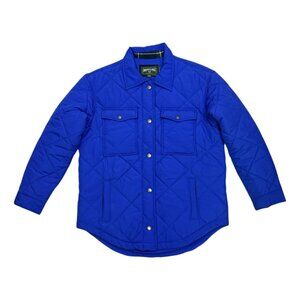 AMERICAN EAGLE Quilted Vibrant Blue Designer Puffer Parka Jacket Womens Small